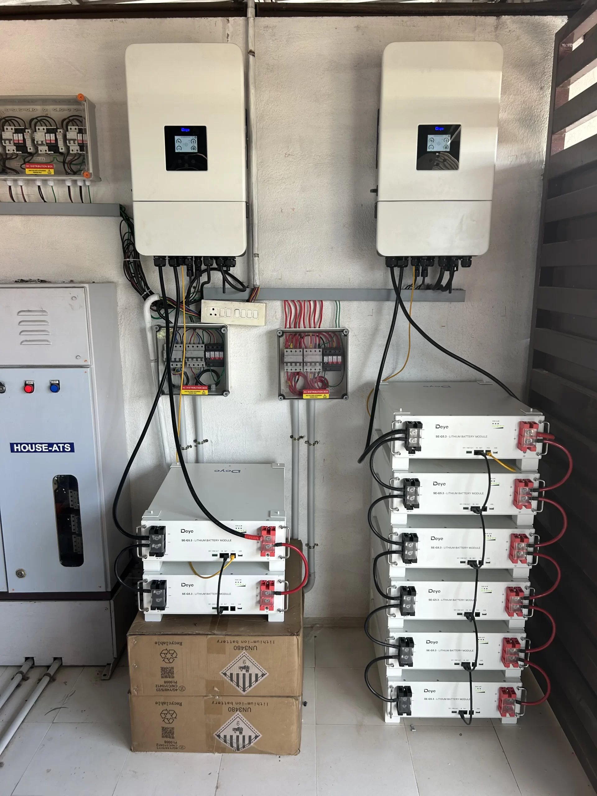 Commercial battery energy storage and solar installation